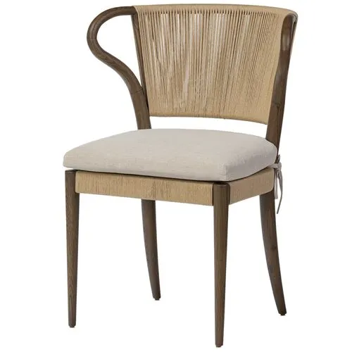 Amira Armless Dining Chair - Amber Lewis x Four Hands - Beige