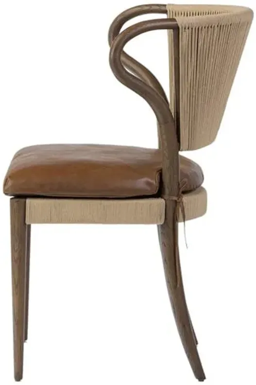 Amira Armless Dining Chair - Amber Lewis x Four Hands - Brown