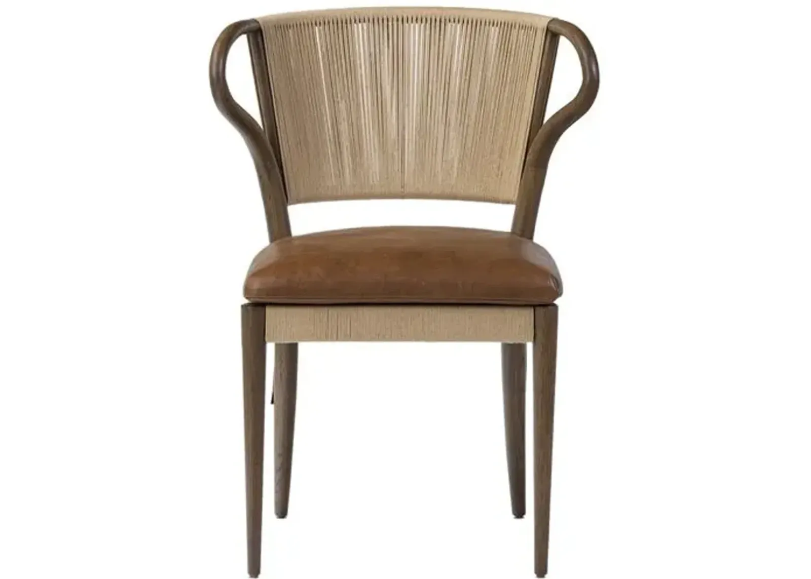 Amira Armless Dining Chair - Amber Lewis x Four Hands - Brown