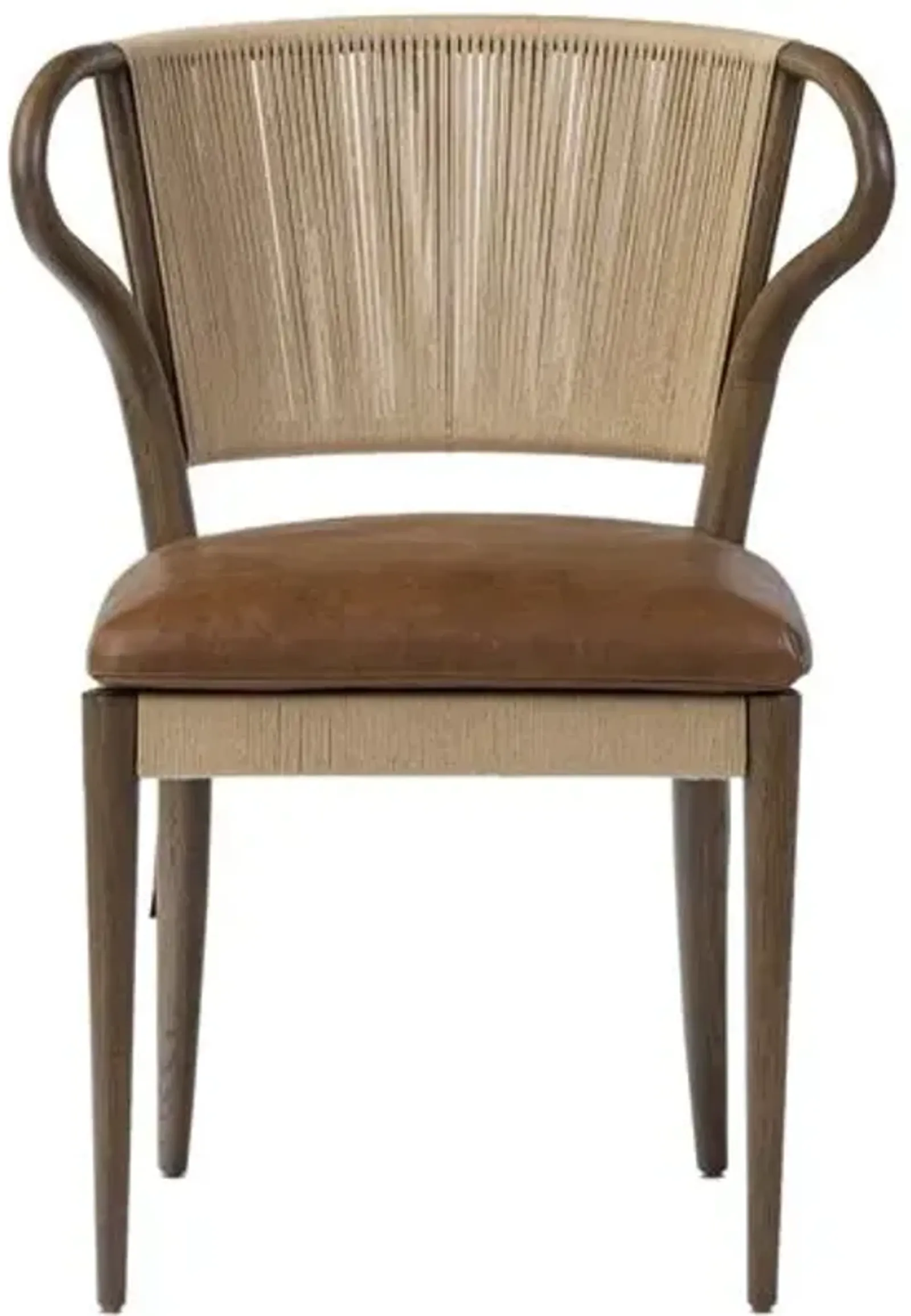 Amira Armless Dining Chair - Amber Lewis x Four Hands - Brown