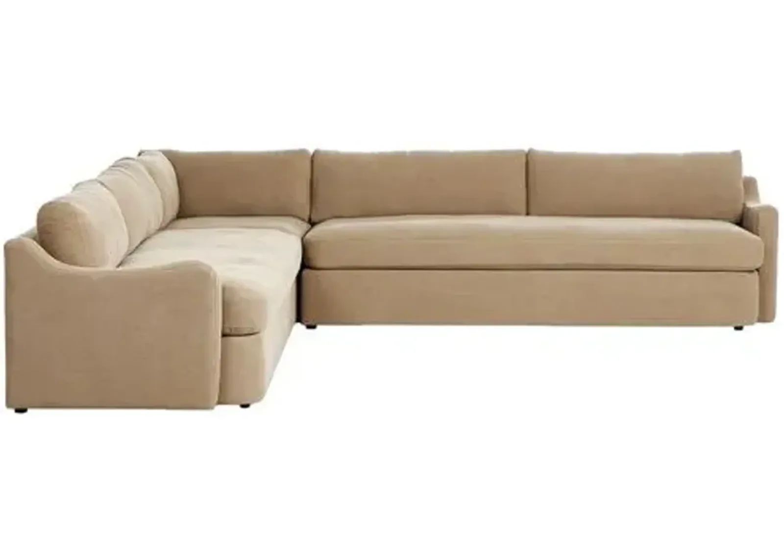 Aurelia 3-Piece Linen Sectional - Amber Lewis x Four Hands - Brown