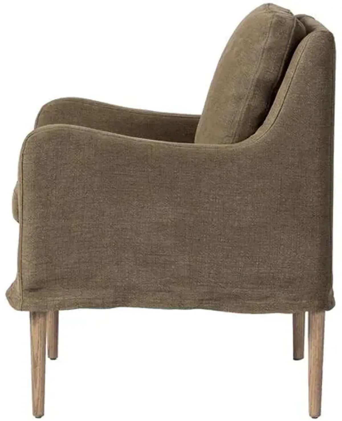 Aurelia Linen Slipcover Dining Chair - Amber Lewis x Four Hands - Brown