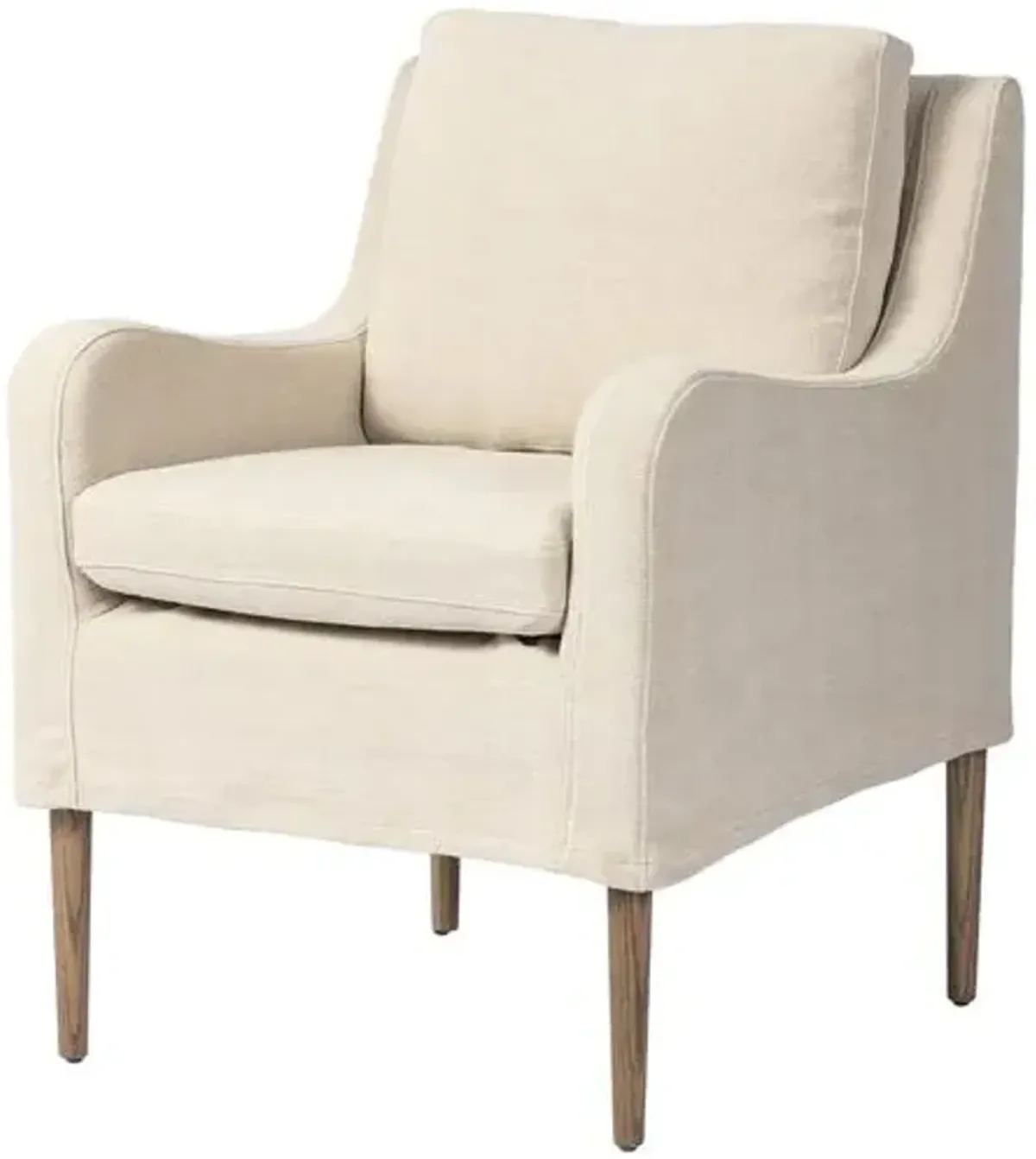 Aurelia Linen Slipcover Dining Chair - Amber Lewis x Four Hands - Beige