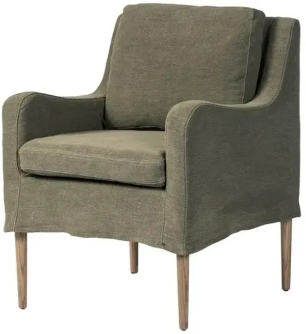 Aurelia Linen Slipcover Dining Chair - Amber Lewis x Four Hands - Green
