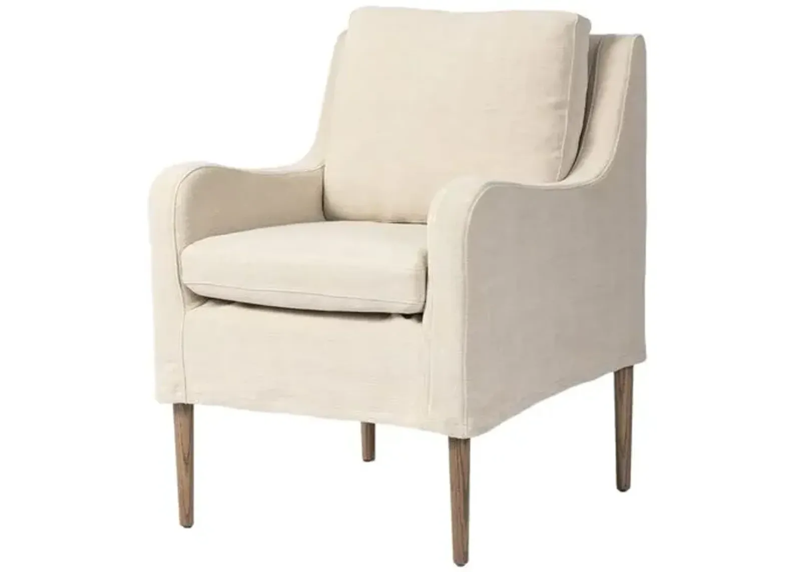 Aurelia Linen Slipcover Dining Chair - Amber Lewis x Four Hands - Beige