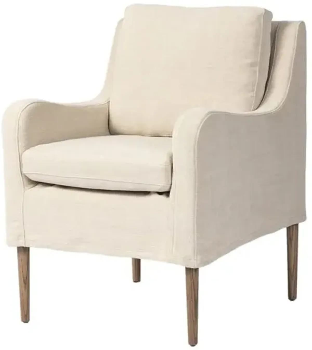 Aurelia Linen Slipcover Dining Chair - Amber Lewis x Four Hands - Beige