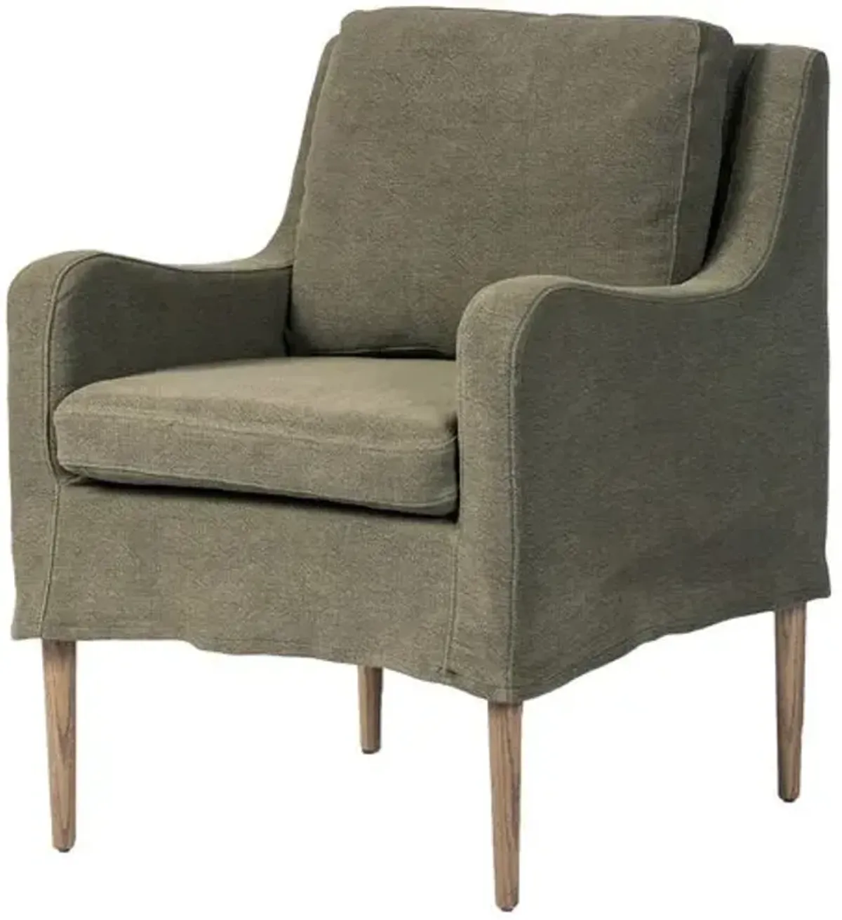 Aurelia Linen Slipcover Dining Chair - Amber Lewis x Four Hands - Green