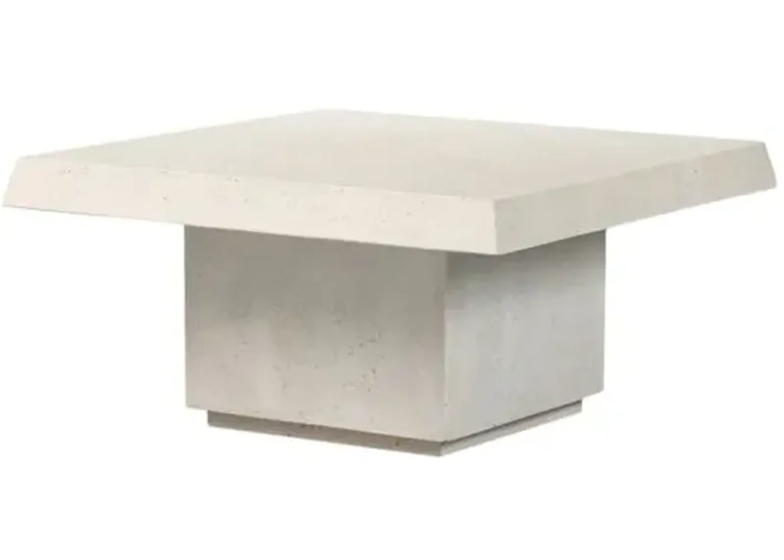 Avila Outdoor Concrete Coffee Table - Aged White - Amber Lewis x Four Hands