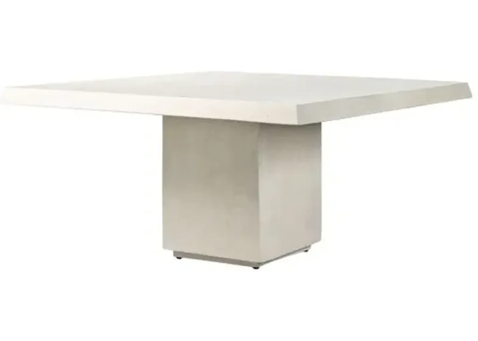 Avila 60" Outdoor Concrete Dining Table - Aged White - Amber Lewis x Four Hands