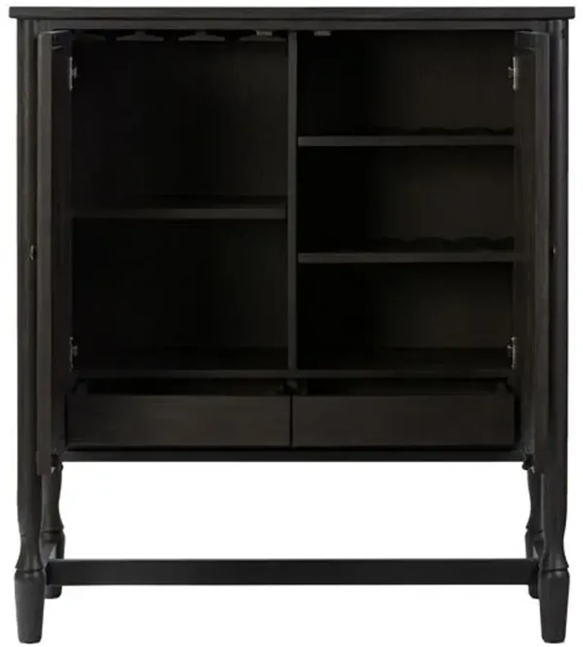 Bari Oak Bar Cabinet - Amber Lewis x Four Hands - Black