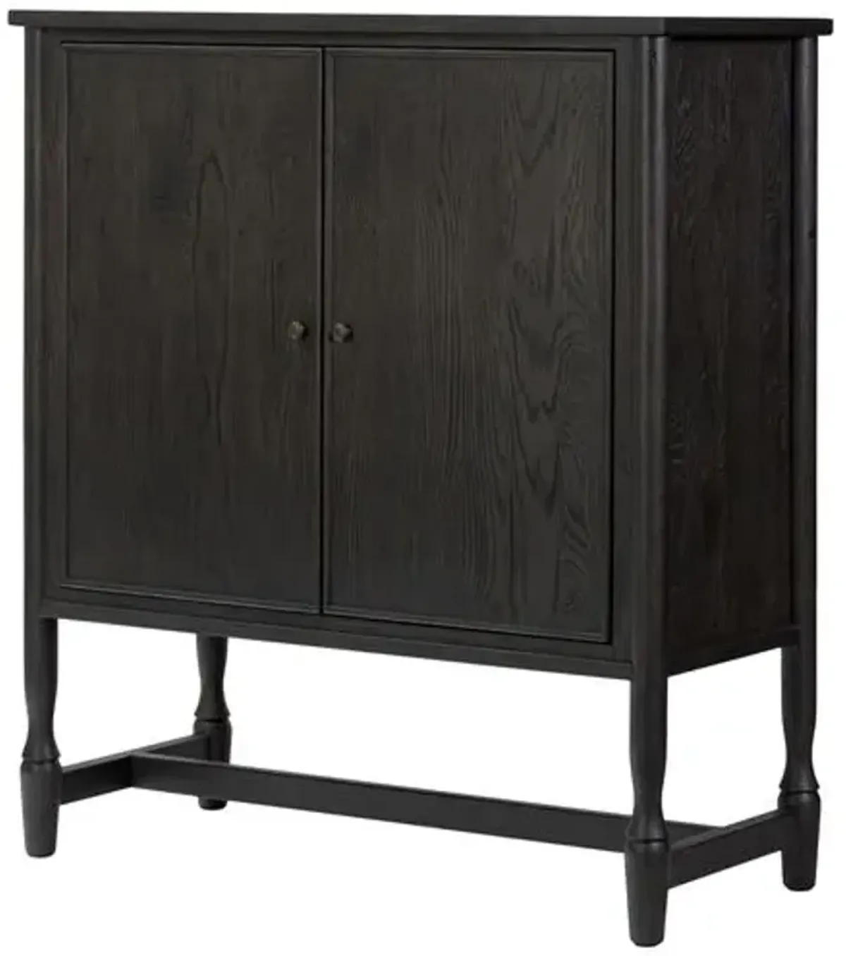 Bari Oak Bar Cabinet - Amber Lewis x Four Hands - Black