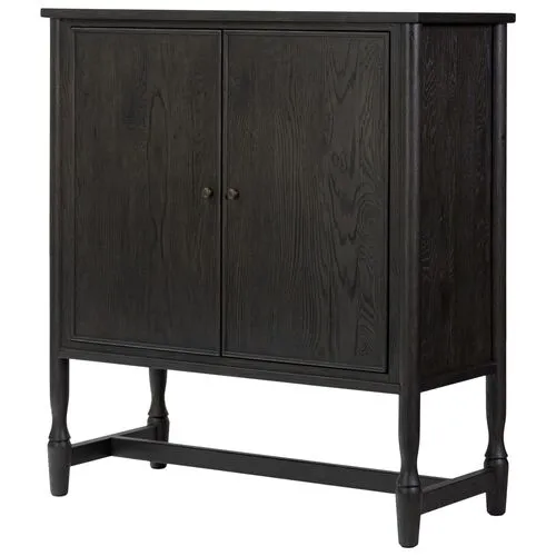 Bari Oak Bar Cabinet - Amber Lewis x Four Hands - Black