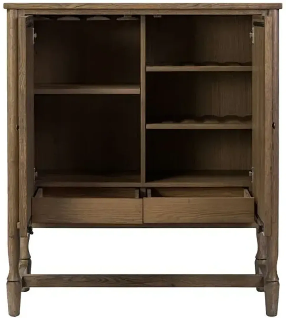 Bari Oak Bar Cabinet - Amber Lewis x Four Hands - Brown