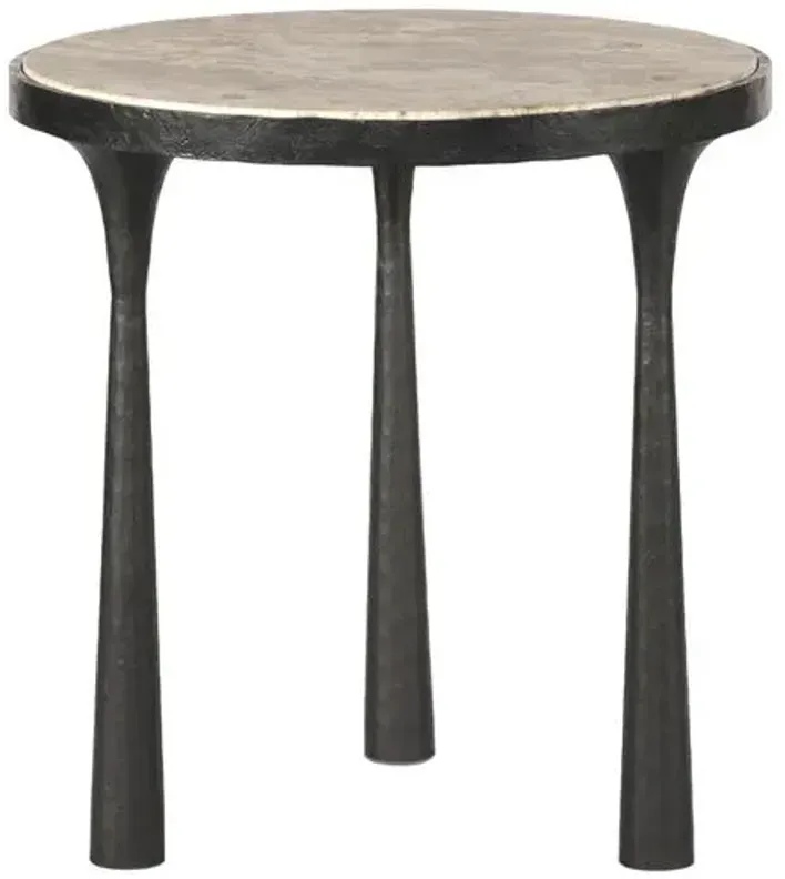 Billings Marble End Table - Amber Lewis x Four Hands - Gray