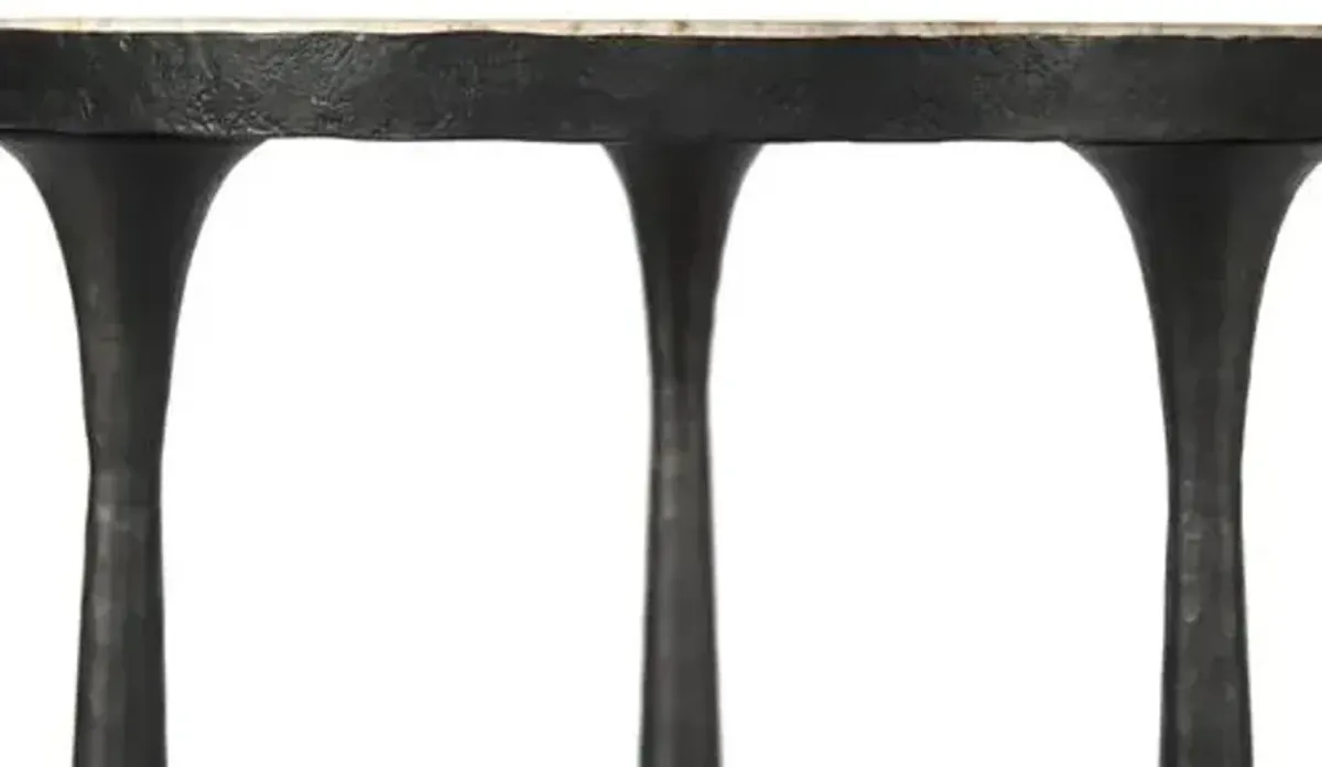 Billings Marble End Table - Amber Lewis x Four Hands - Gray