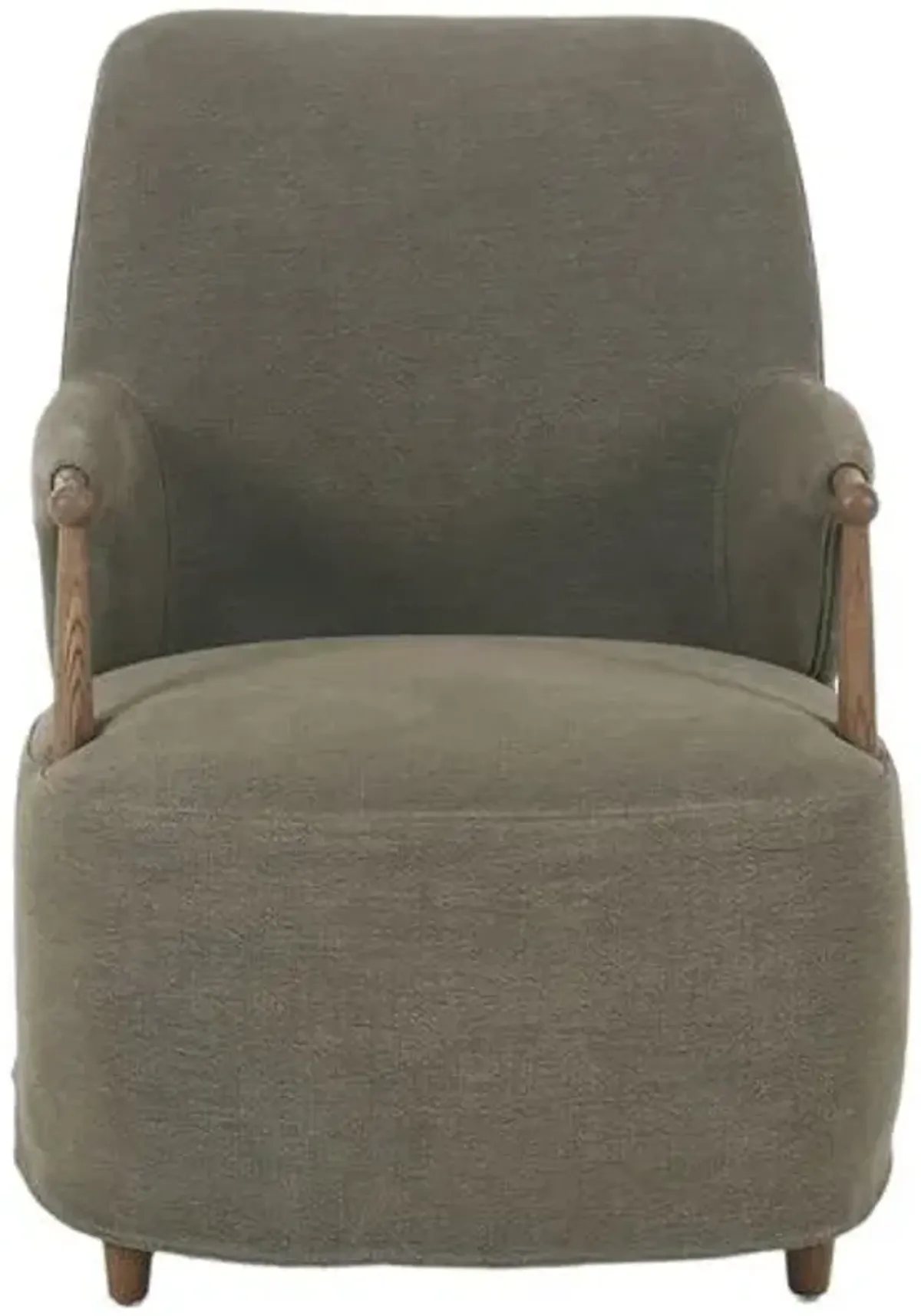 Brently Linen Slipcover Accent Chair - Amber Lewis x Four Hands - Green, Comfortable, Durable