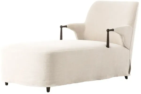 Brently Linen Slipcover Chaise, Dune
