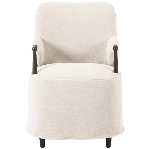 Brently Linen Slipcover Dining Chair - Amber Lewis x Four Hands - Beige