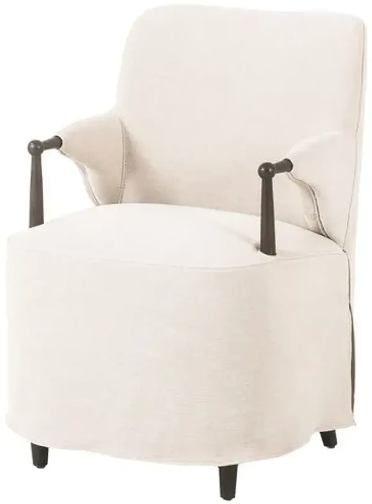 Brently Linen Slipcover Dining Chair - Amber Lewis x Four Hands - Beige