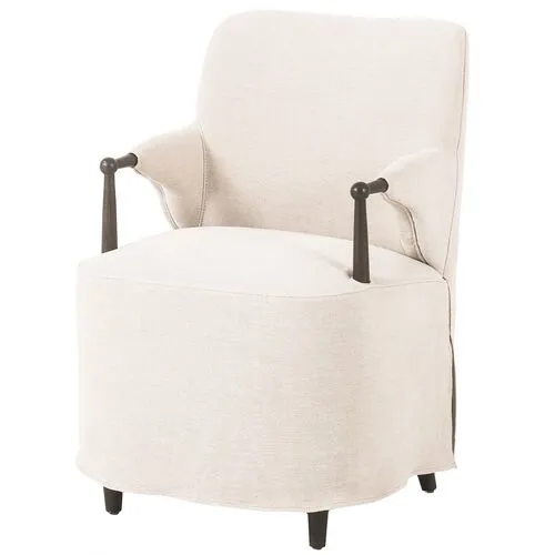 Brently Linen Slipcover Dining Chair - Amber Lewis x Four Hands - Beige