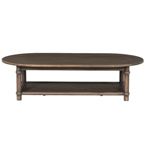 Charnes Coffee Table - Antique Belgium Bleach - Amber Lewis x Four Hands - Brown