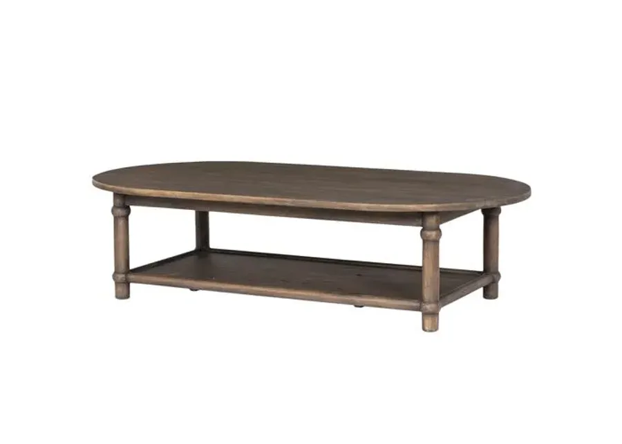 Charnes Coffee Table - Antique Belgium Bleach - Amber Lewis x Four Hands - Brown