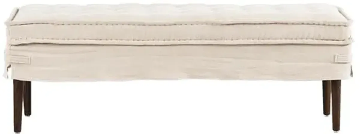 Cole French Mattress Accent Bench - Amber Lewis x Four Hands - Beige