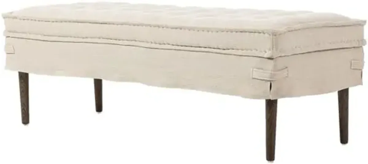 Cole French Mattress Accent Bench - Amber Lewis x Four Hands - Beige