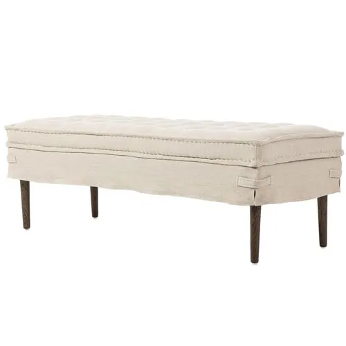 Cole French Mattress Accent Bench - Amber Lewis x Four Hands - Beige