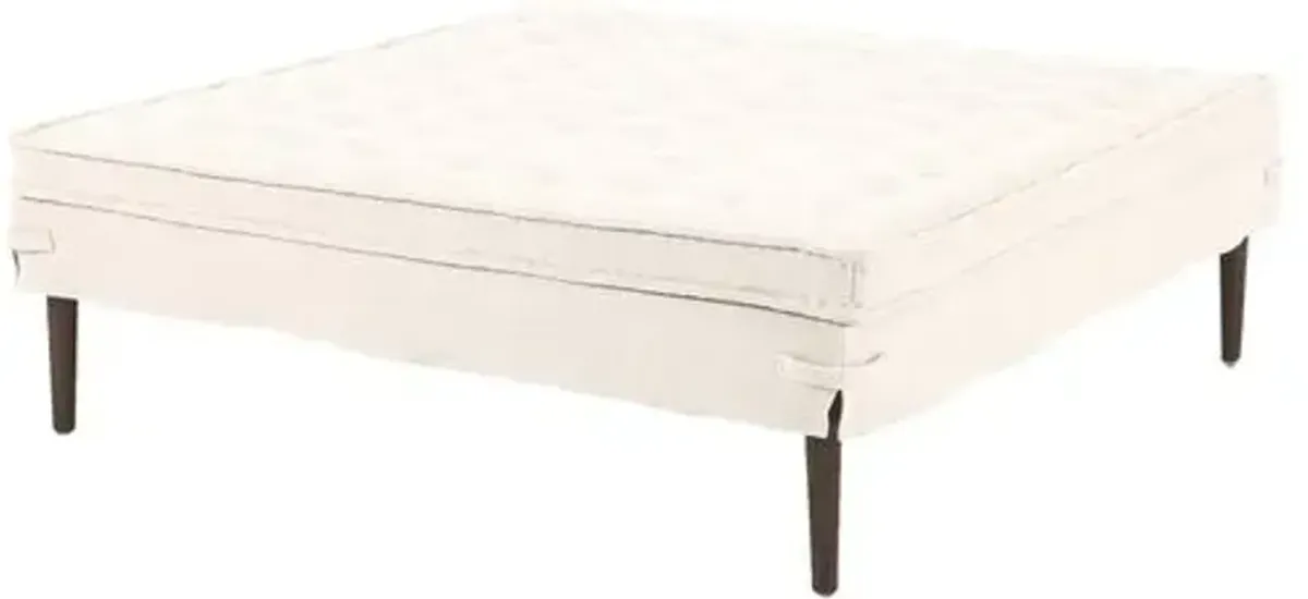 Cole Large Square French Mattress Ottoman - Amber Lewis x Four Hands - Beige