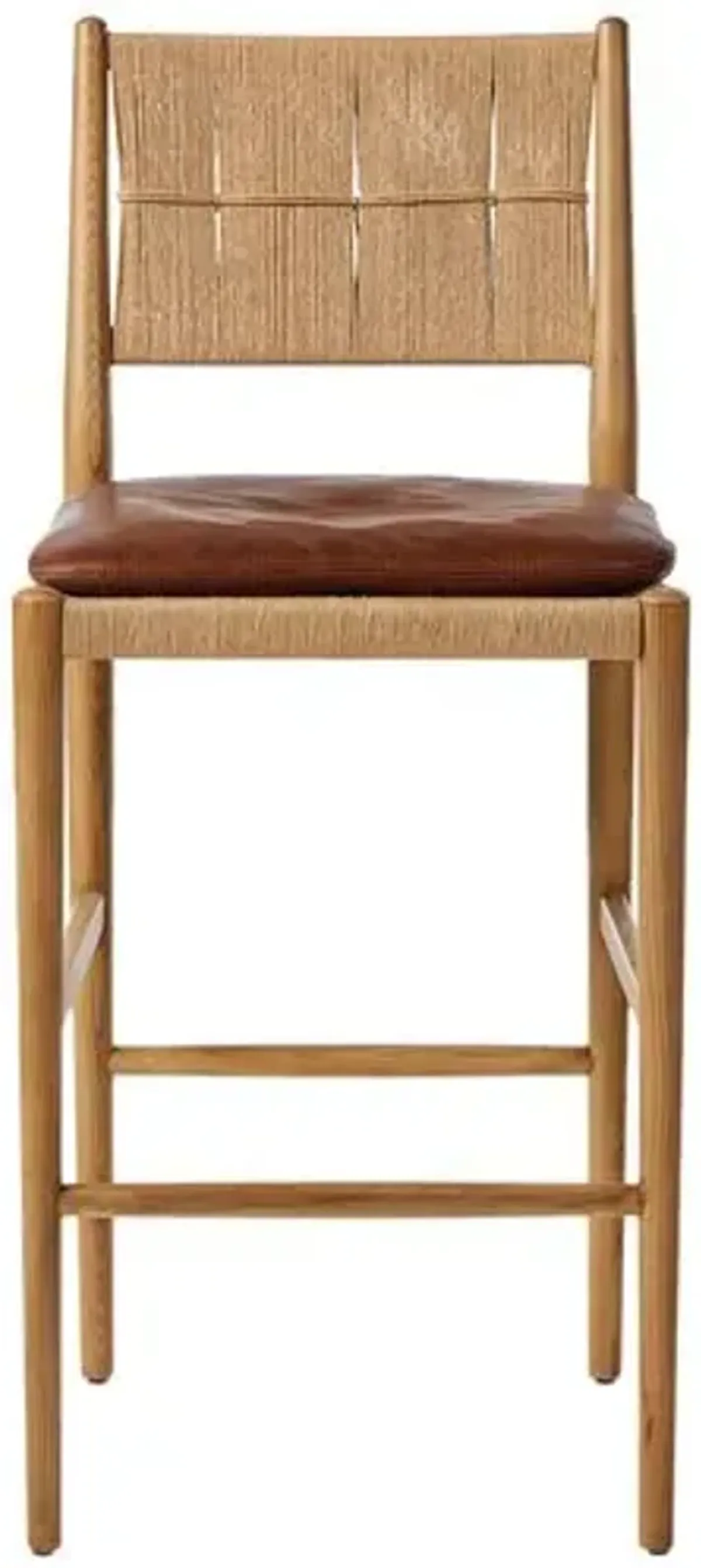 Dara Bar Stool - Amber Lewis x Four Hands - Brown