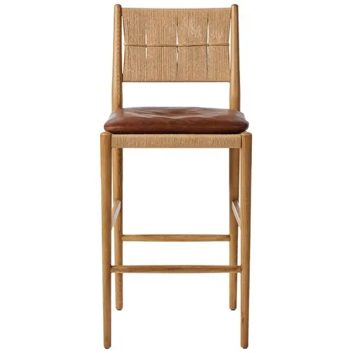 Dara Bar Stool - Amber Lewis x Four Hands - Brown