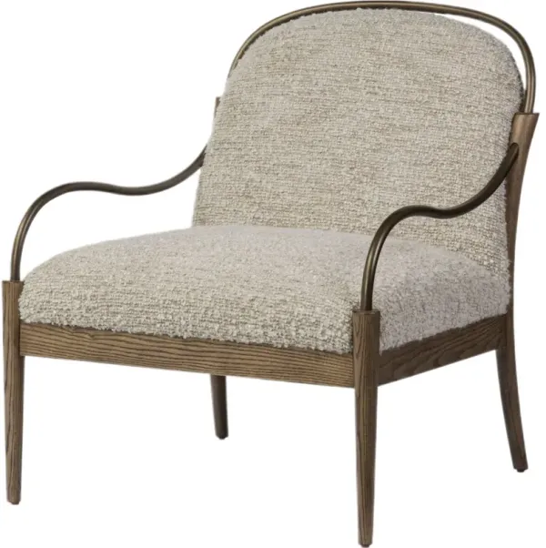 Demi Accent Chair, Ivan Stone Boucle