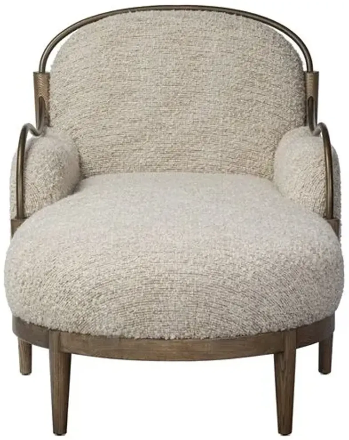 Demi Chaise - Ivan Stone Boucle - Amber Lewis x Four Hands - Comfortable, Sturdy, Stylish