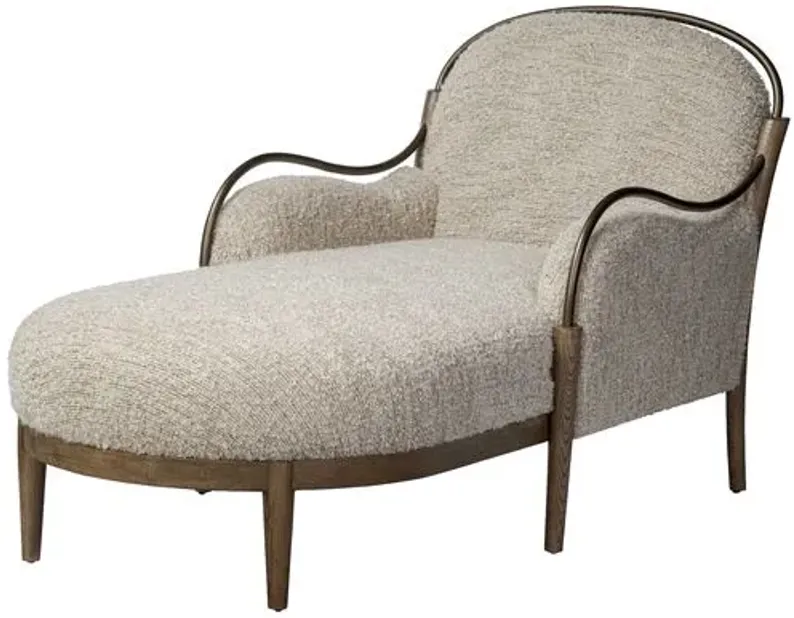 Demi Chaise - Ivan Stone Boucle - Amber Lewis x Four Hands - Comfortable, Sturdy, Stylish