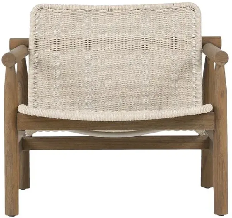 Dume Outdoor Teak Lounge Chair - Amber Lewis x Four Hands - White