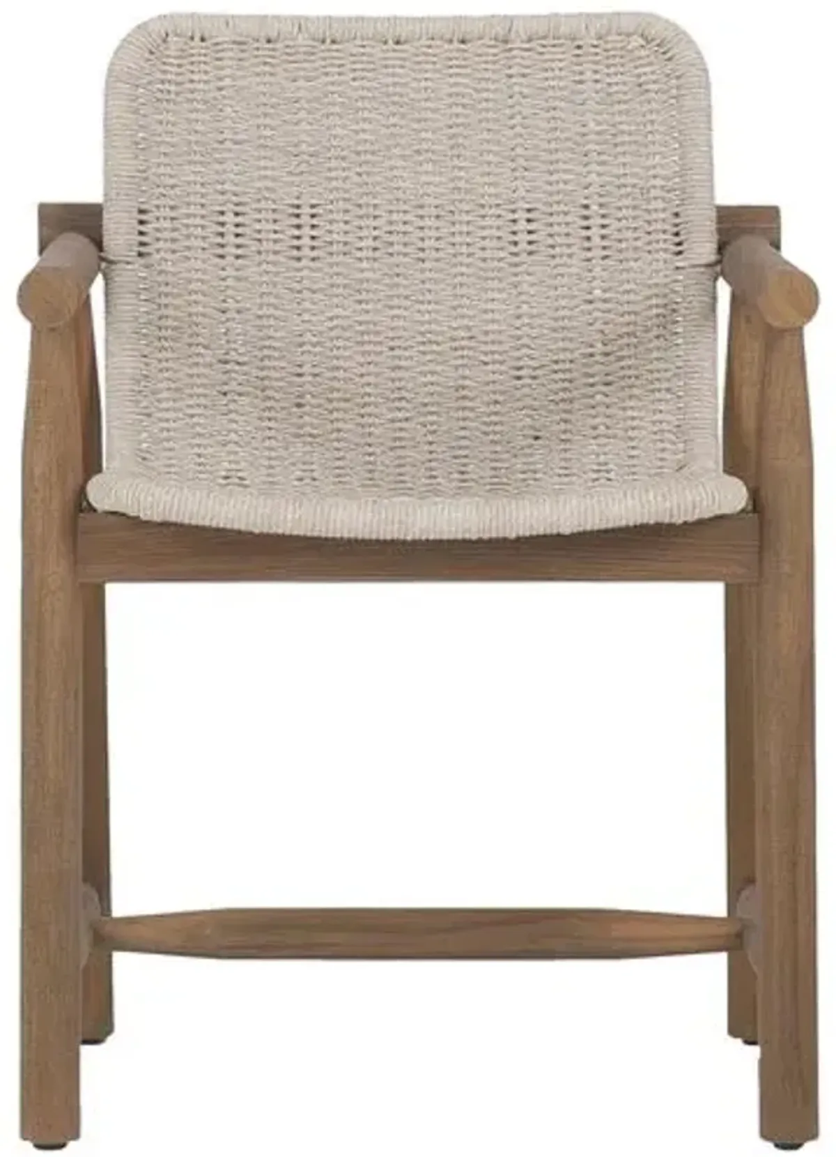 Dume Outdoor Teak Dining Armchair - Amber Lewis x Four Hands - White