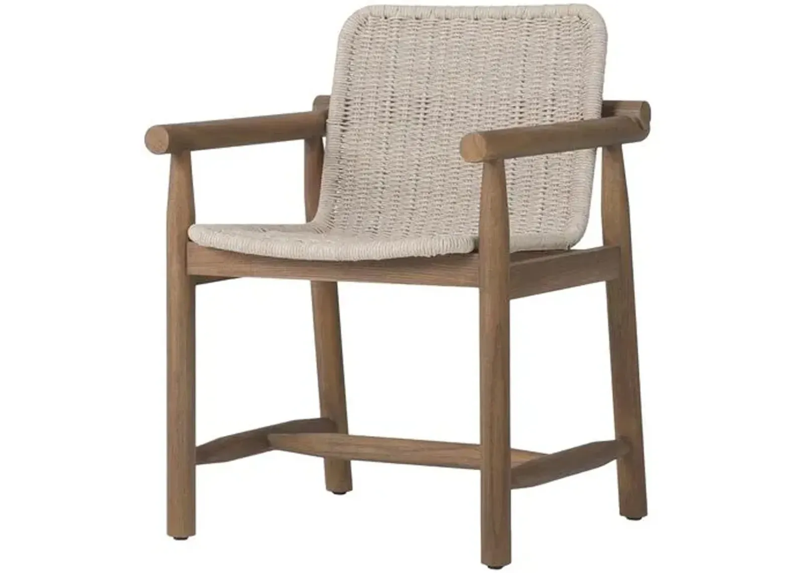 Dume Outdoor Teak Dining Armchair - Amber Lewis x Four Hands - White