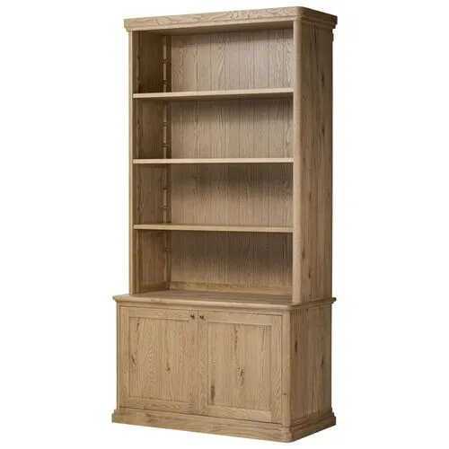 Dumont Bookcase - Worn Oak - Amber Lewis x Four Hands - Brown