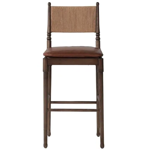 Fayth Bar Stool - Amber Lewis x Four Hands - Brown