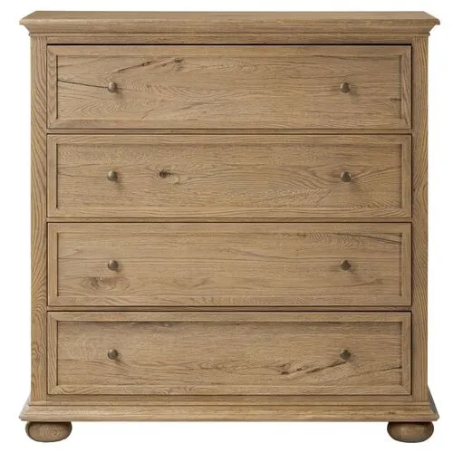 Geoffrey Tall Dresser - Worn Oak - Amber Lewis x Four Hands - Brown