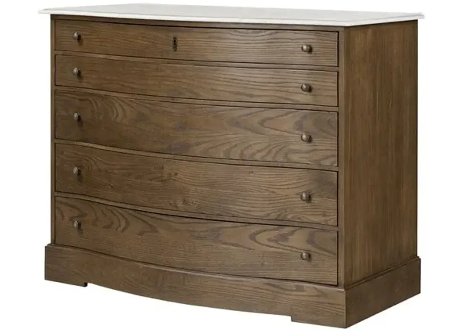 Lena Marble Top Dresser - Spiced Oak - Amber Lewis x Four Hands - Brown