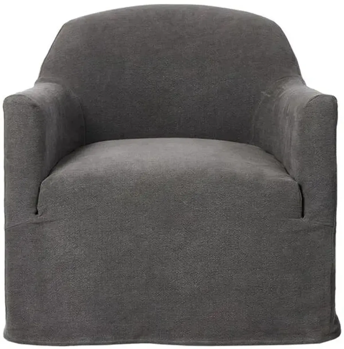 Lowell Linen Slipcover Swivel Chair - Amber Lewis x Four Hands