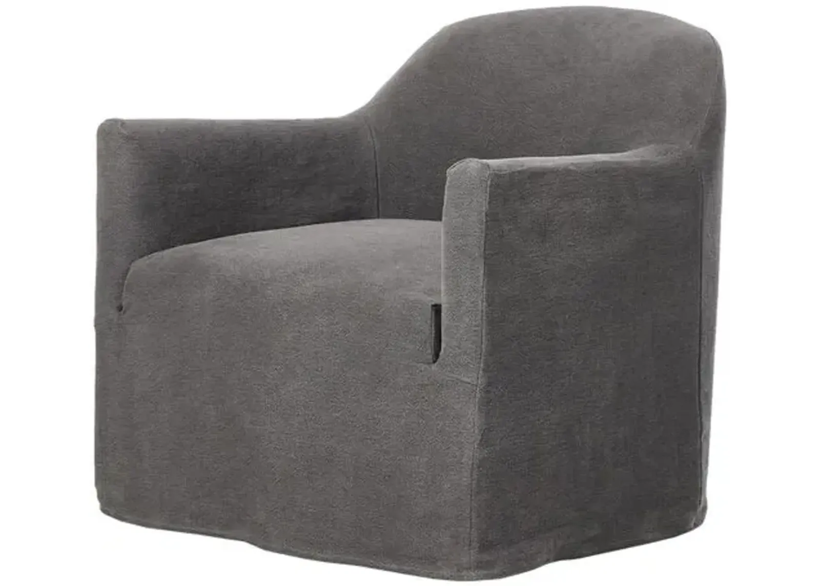 Lowell Linen Slipcover Swivel Chair - Amber Lewis x Four Hands