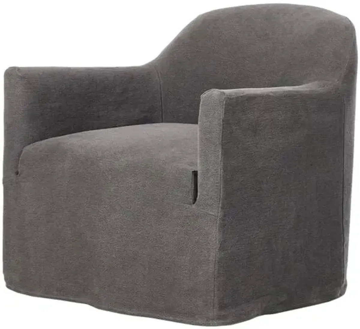 Lowell Linen Slipcover Swivel Chair - Amber Lewis x Four Hands