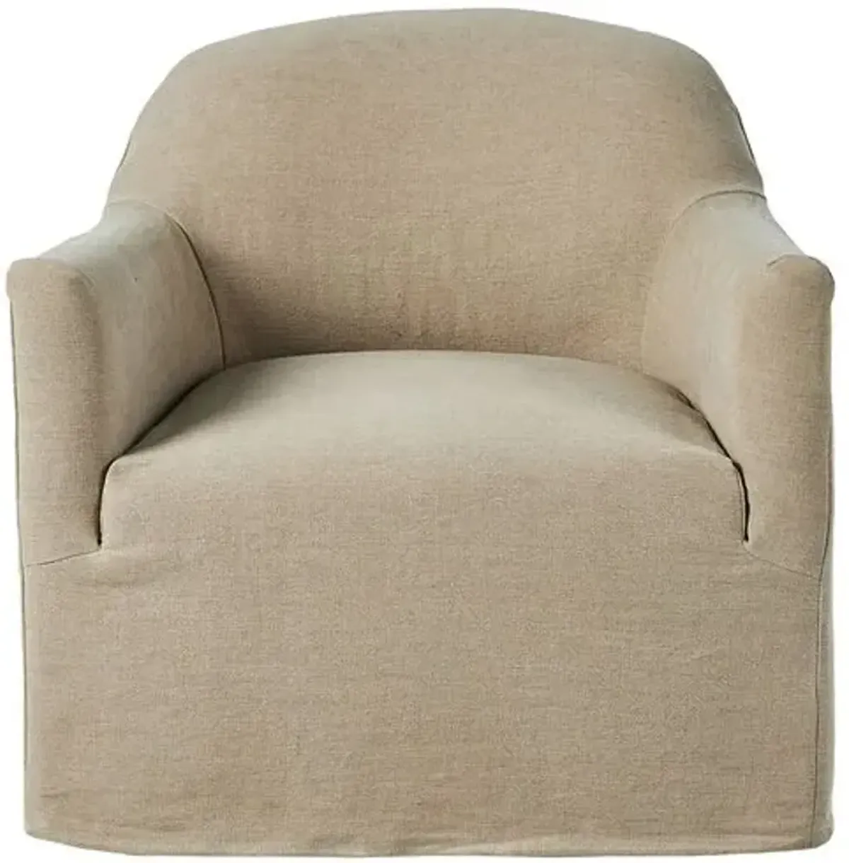 Lowell Linen Slipcover Swivel Chair - Amber Lewis x Four Hands