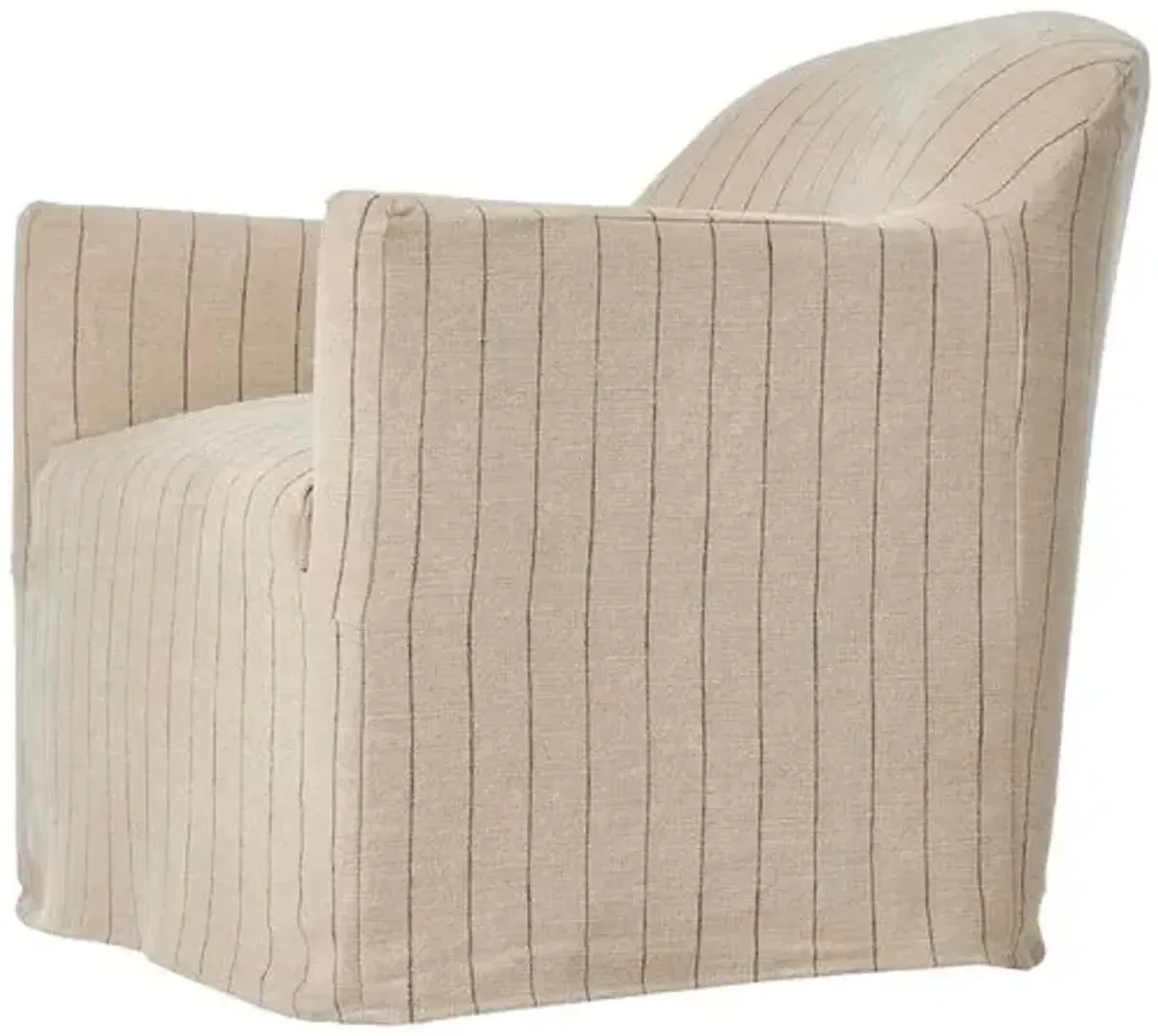 Lowell Linen Slipcover Swivel Chair - Amber Lewis x Four Hands