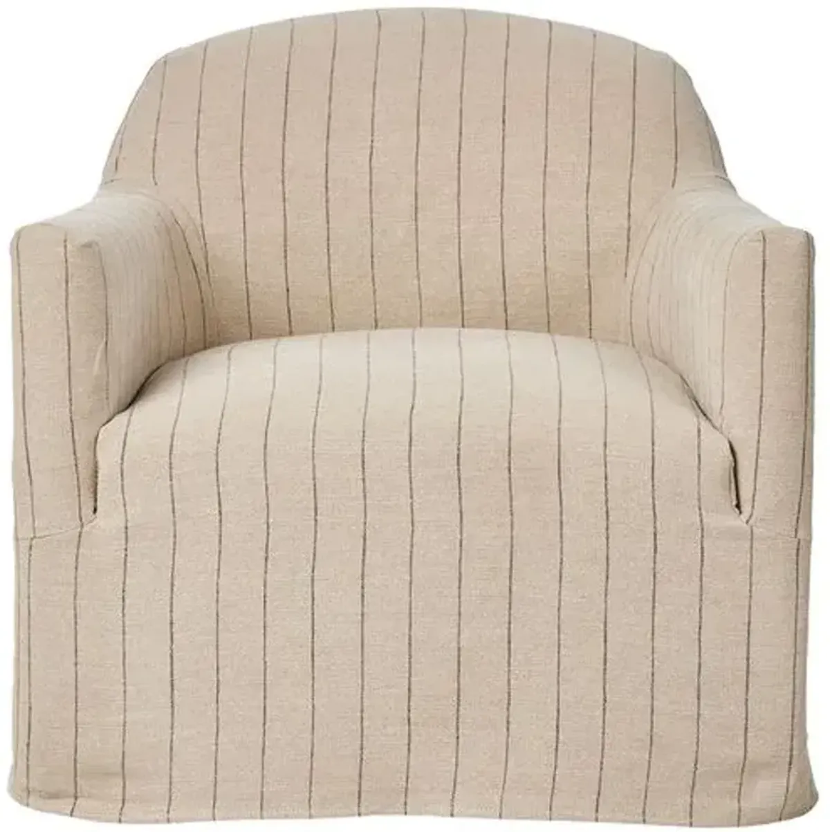 Lowell Linen Slipcover Swivel Chair - Amber Lewis x Four Hands