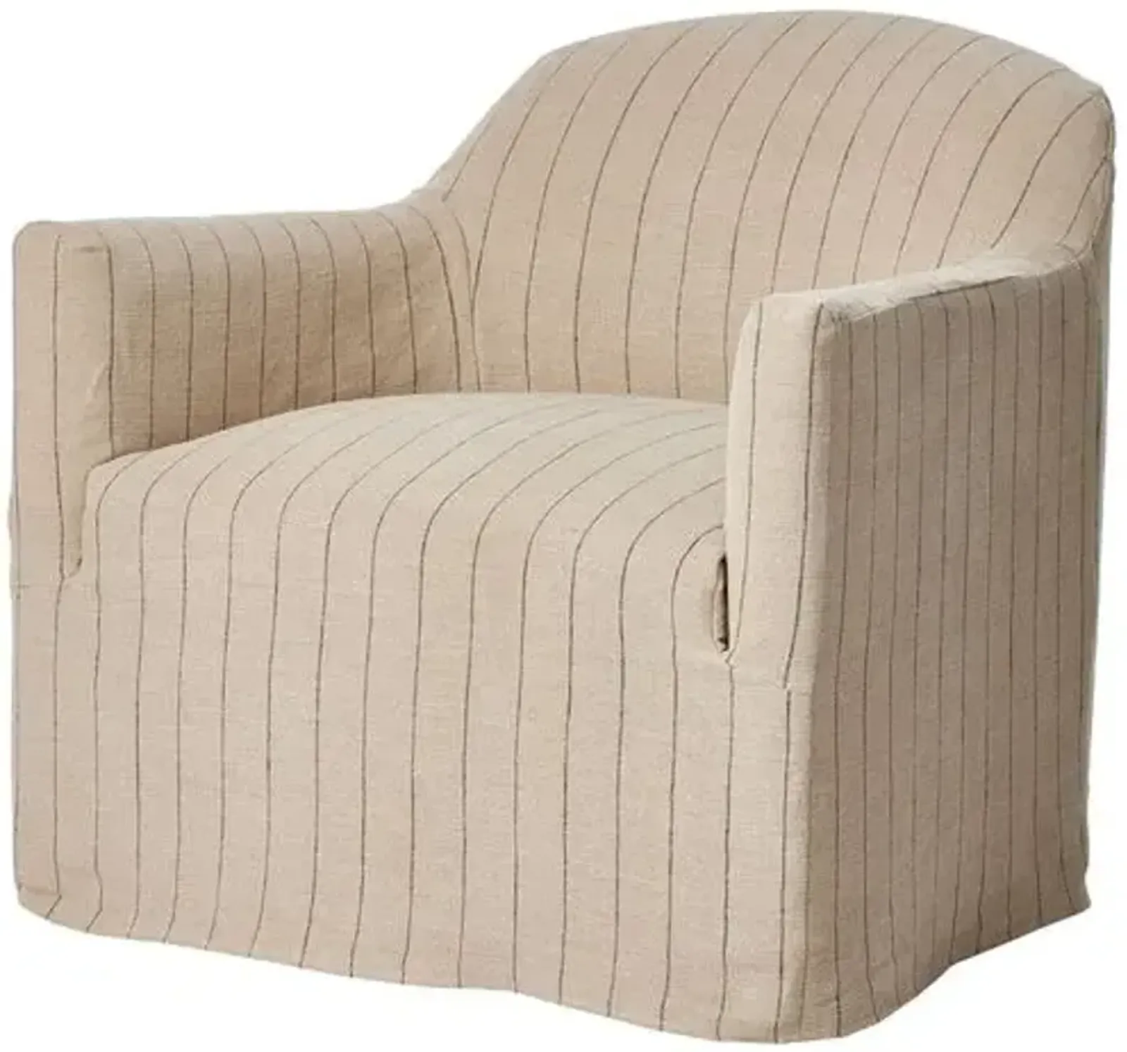 Lowell Linen Slipcover Swivel Chair - Amber Lewis x Four Hands