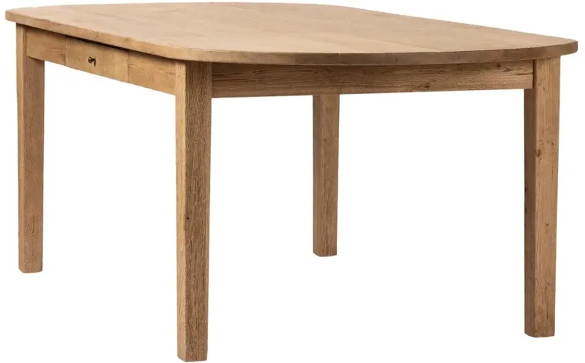 Megan Oval Dining Table, Worn Oak